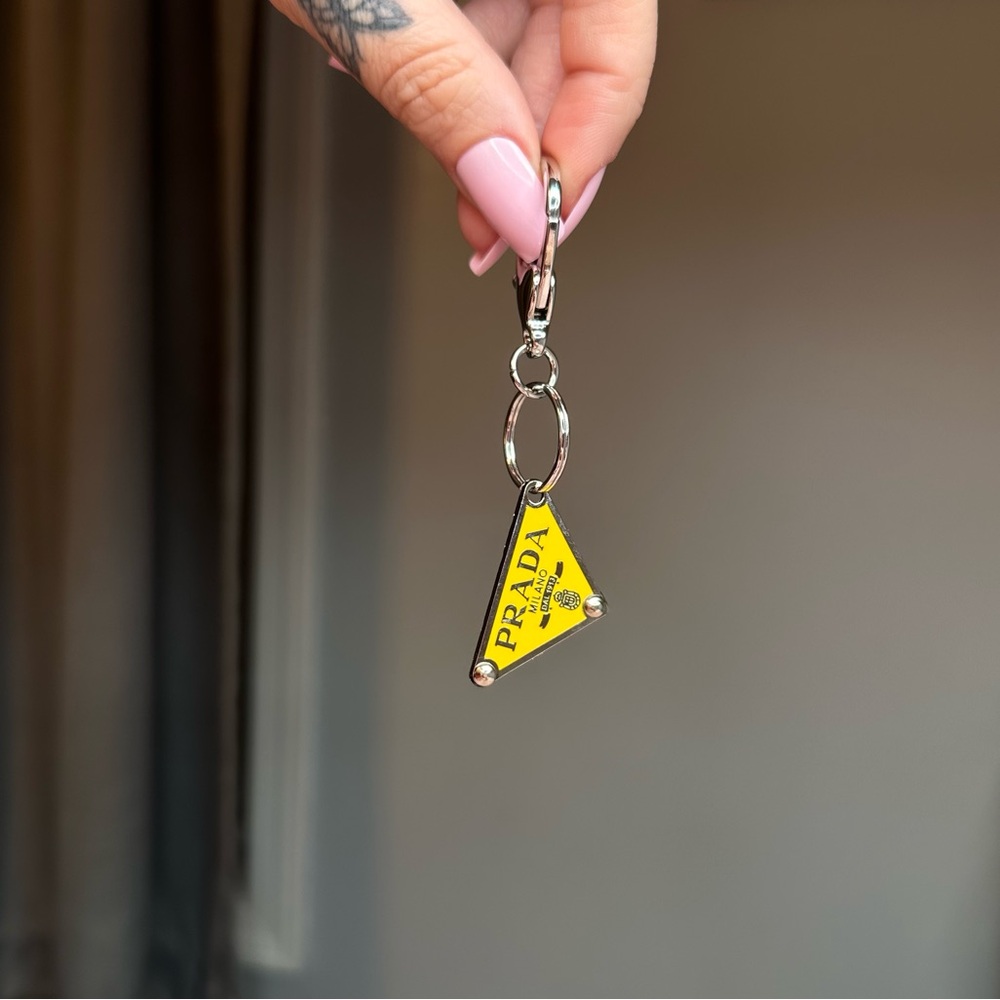 Authentic Yellow Prada Repurposed Keychain - Picture 2 of 5